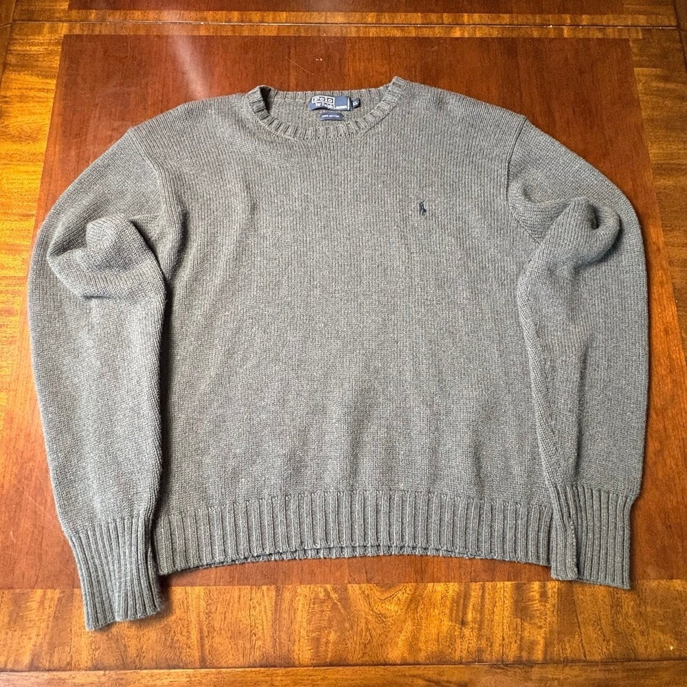 Polo Ralph Lauren Cotton Crewneck Sweater Gray XL